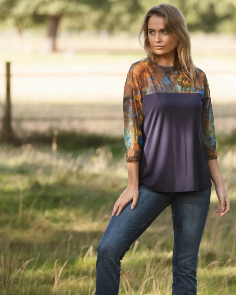 FROM MY MOTHER'S GARDEN SHORT JERSEY & MESH TOP REFLECTIONS