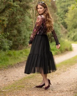 From My Mother's Garden Tiered Tulle Skirt Black