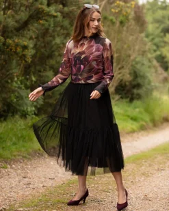 From My Mother's Garden Tiered Tulle Skirt Black