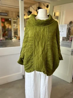 Grizas Crinkle Blouse Golden Lime