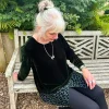 Grizas Floral Velvet Blouse Sage
