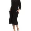 Grizas Midi Crinkle Dress Black