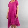 Grizas Silk Crinkle Dress Orchid