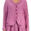 Grizas Silk Linen Short Jacket Wild Berry