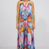 Inoa Frill Maxi Silk Dress Canberra