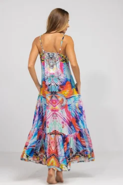 Inoa Strap Maxi Silk Dress Canberra