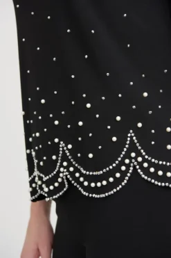 JOSEPH RIBKOFF BEADED TOPS - 2 COLOURS