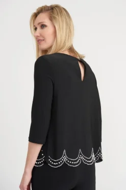 JOSEPH RIBKOFF BEADED TOPS - 2 COLOURS