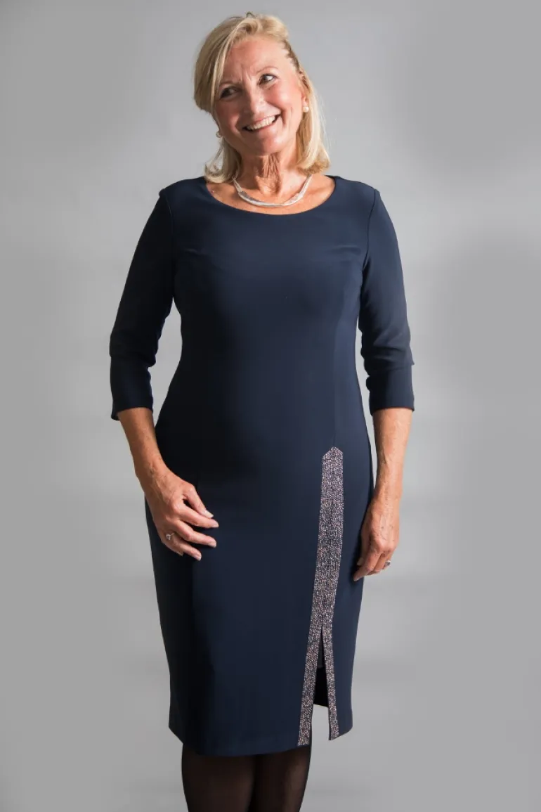 JOSEPH RIBKOFF DRESS MIDNIGHT BLUE