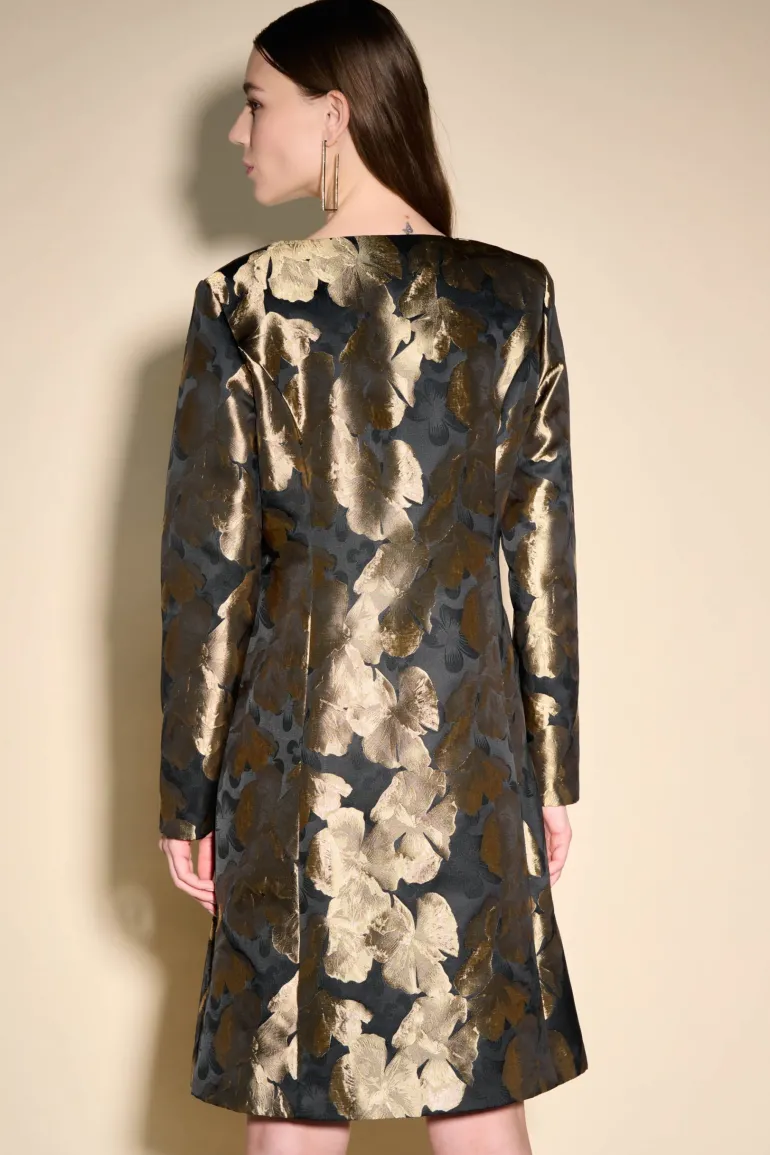 Joseph Ribkoff Gold Leaf Duster Coat