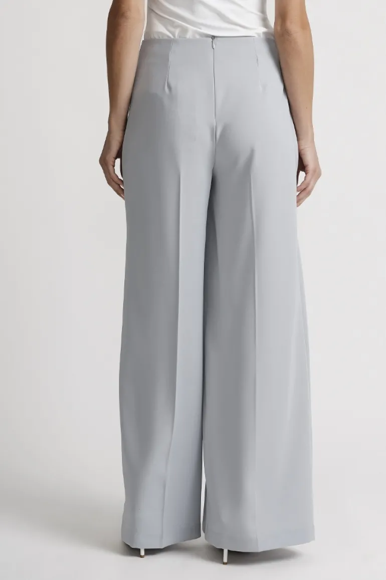 JOSEPH RIBKOFF PLEATED WIDE TROUSERS GREY
