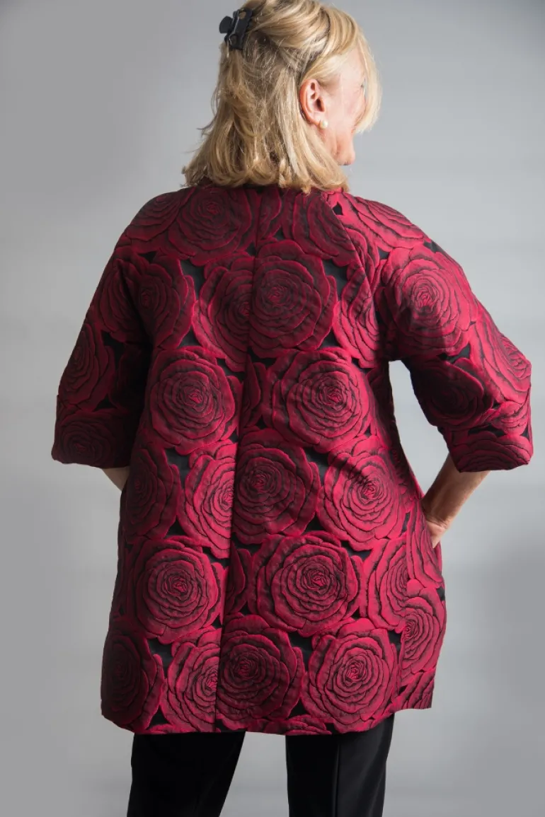 JOSEPH RIBKOFF RED ROSE JACKET