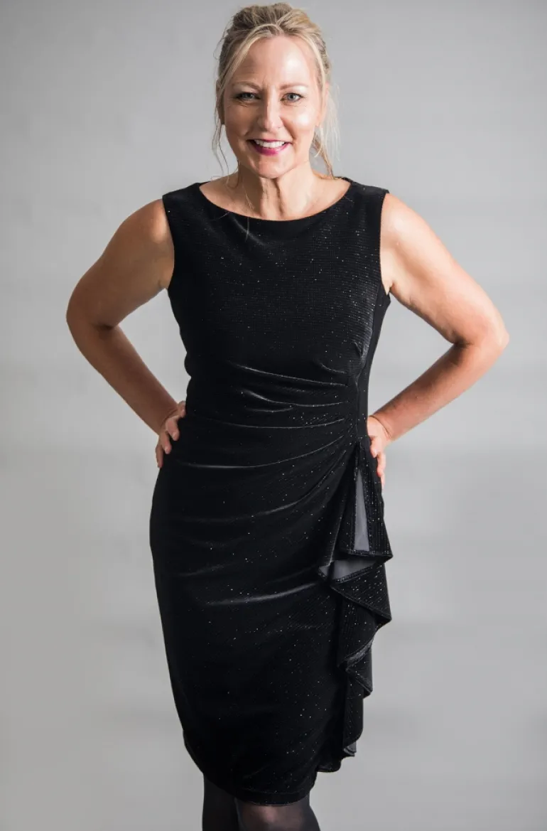 JOSEPH RIBKOFF VELVET DRESS