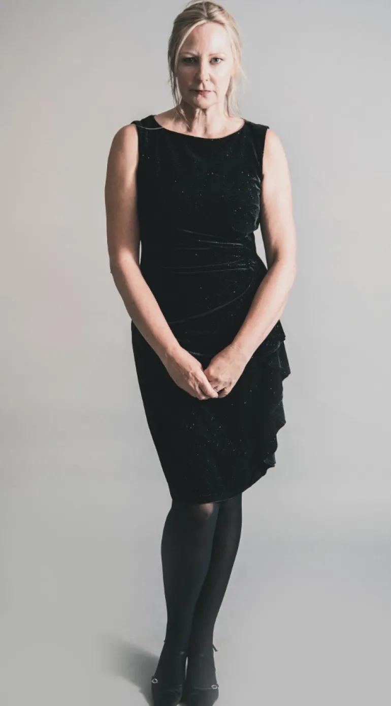 JOSEPH RIBKOFF VELVET DRESS