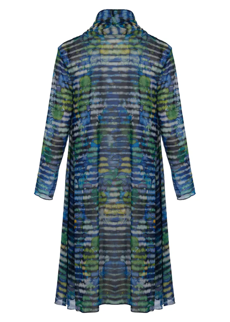 Kozan Longline Mesh Cardigan SH-210805 Lake