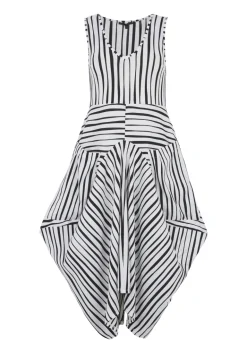 Kozan Striped Black & White Dress