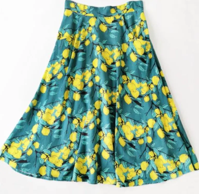 Lagom Annie Lemon Print Skirt