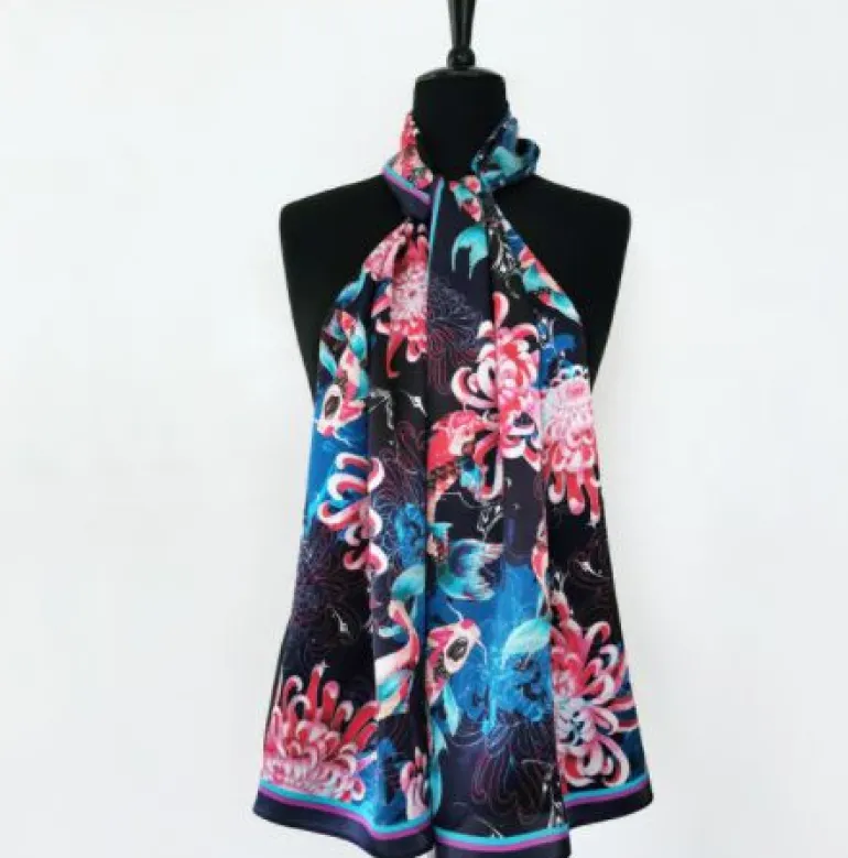 Lagom Koi Silk Scarf