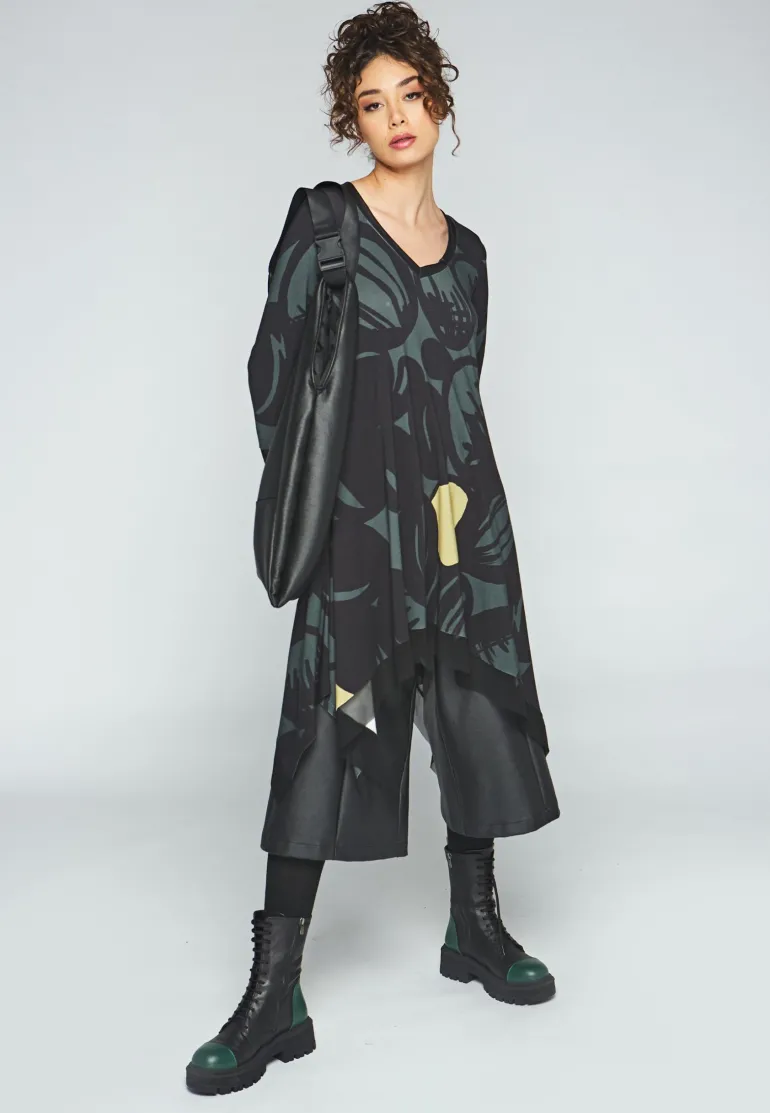 Luukaa PU Trim Dress - 2 Colourways