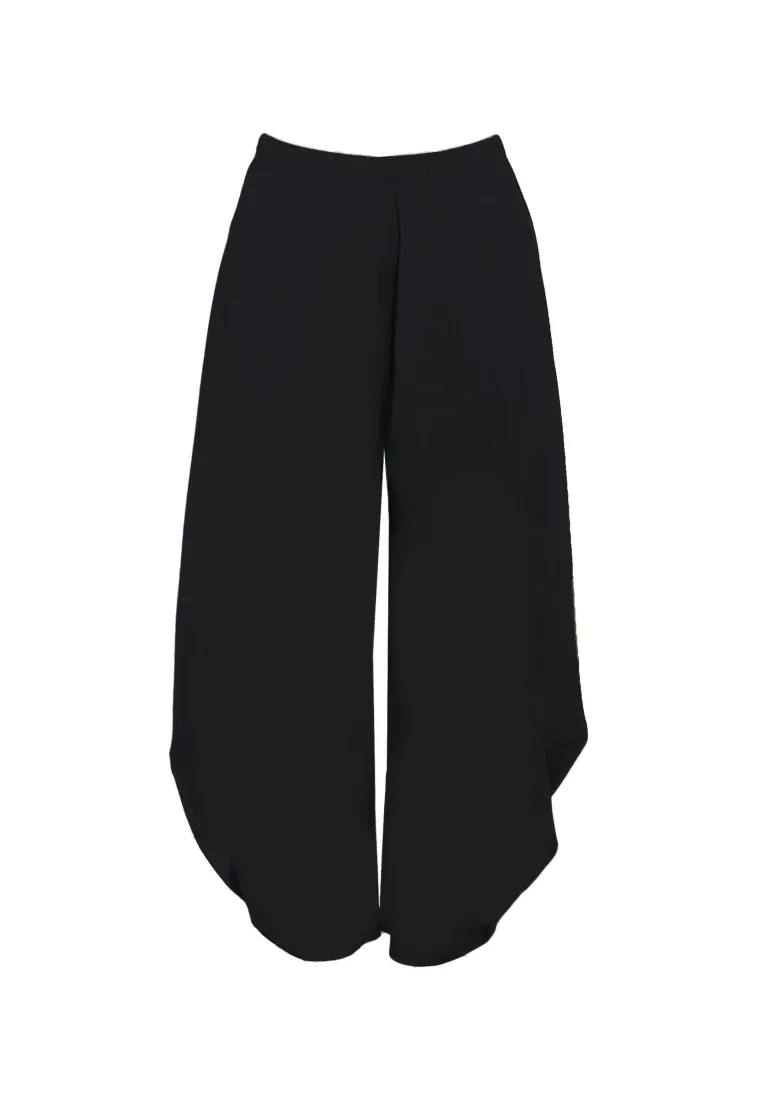 Luukaa Waterfall Hem Trousers Black