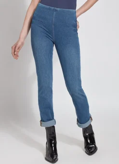 Lysse Boyfriend Pull On Leggings Mid Wash