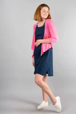 Marble Asymmetric Cardigan Pink