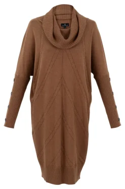 Marble Cable Knit Dress Tobacco