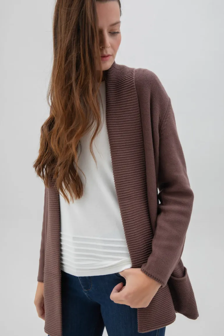 Marble Cardigan Chocolate 6391-220
