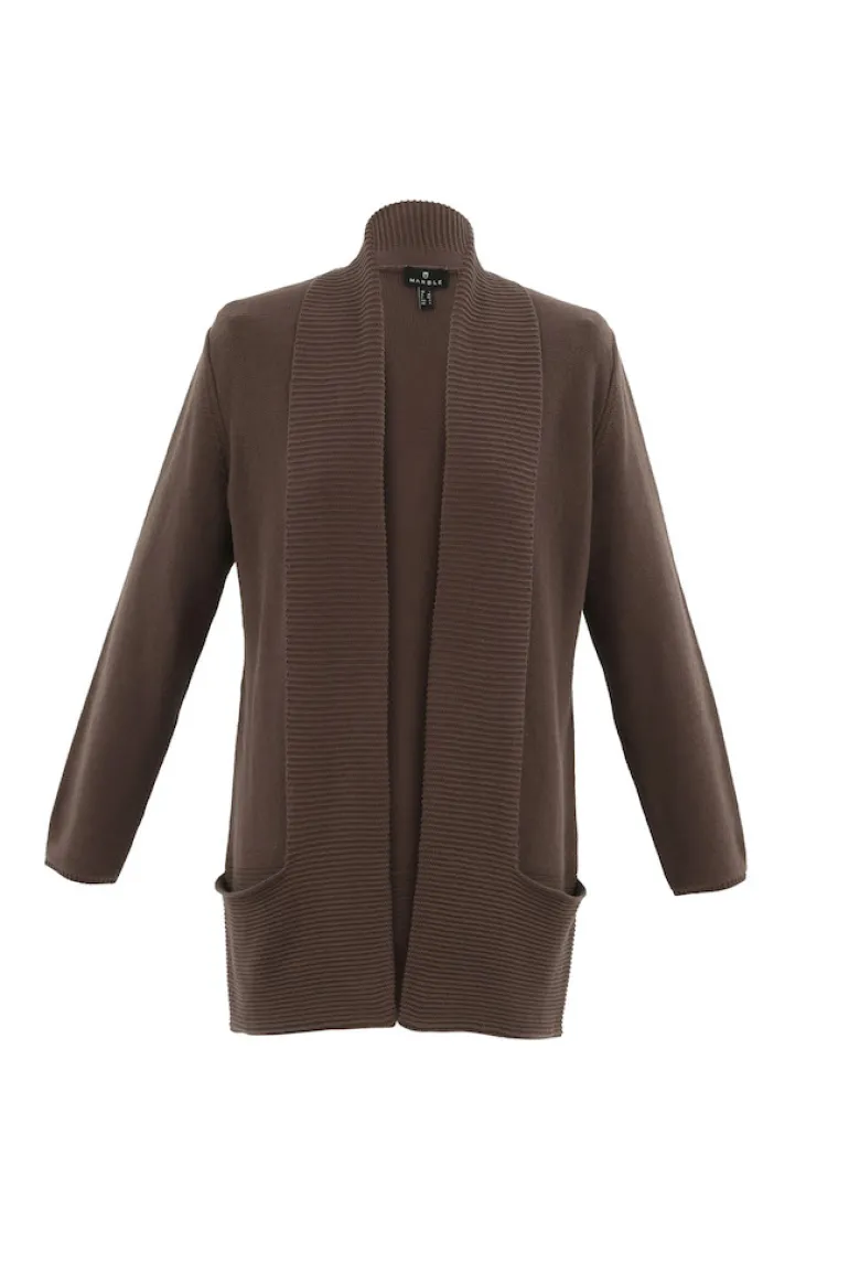 Marble Cardigan Chocolate 6391-220