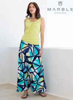 MARBLE COTTON VEST TOP LIME