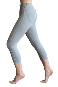Marble Crop Jeans Khaki