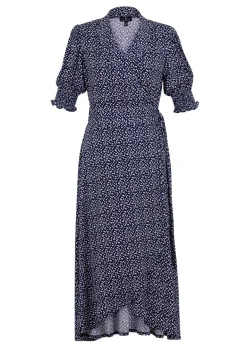 Marble Dot Dress Navy