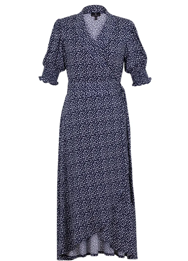 Marble Dot Dress Navy