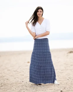 Marble Dot Skirt Navy