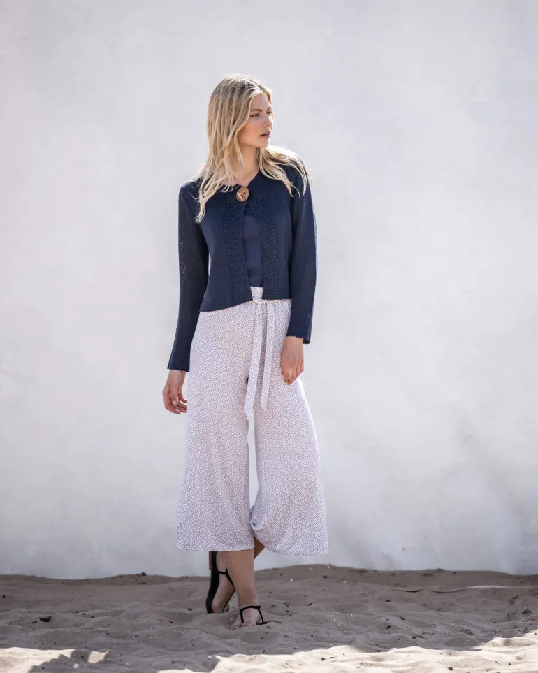 Marble Drawstring Top Pink