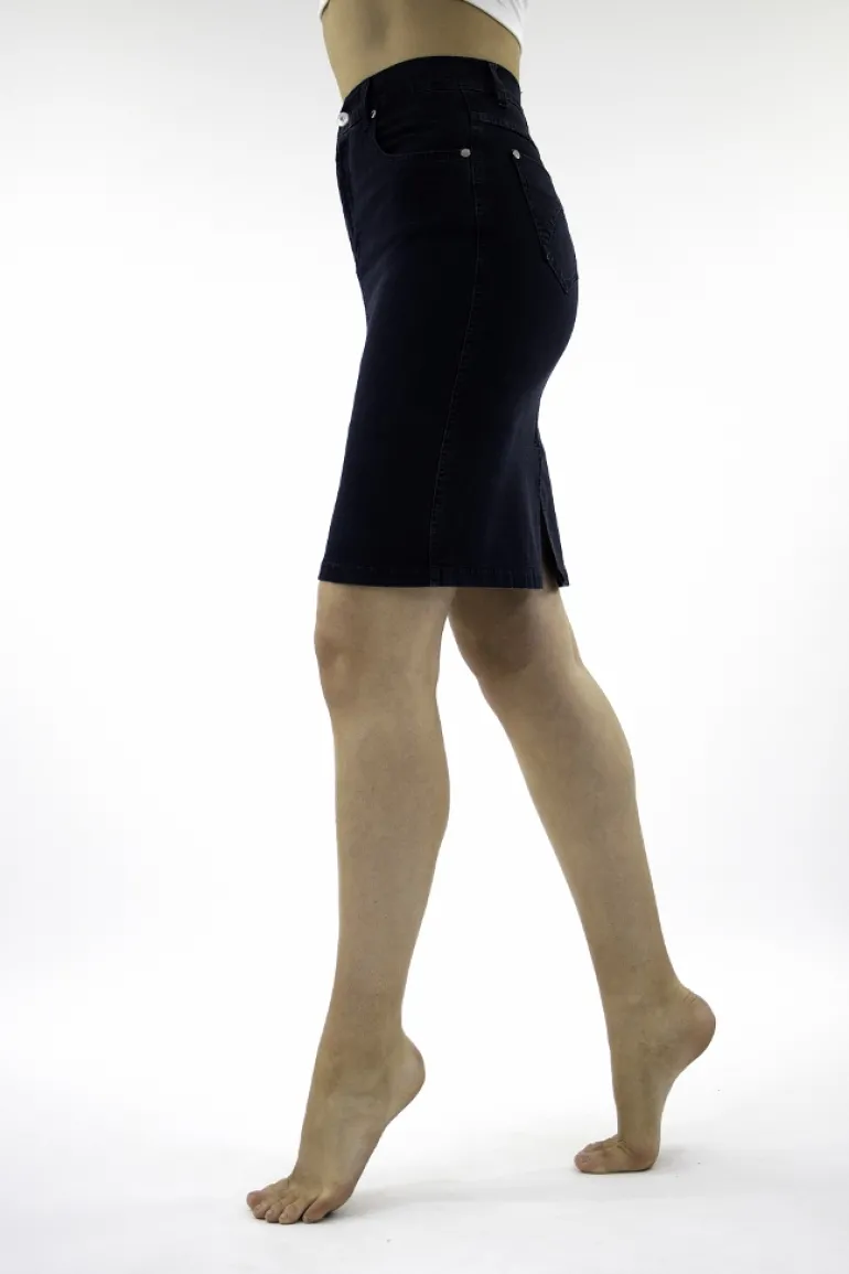 MARBLE JEAN SKIRT NAVY