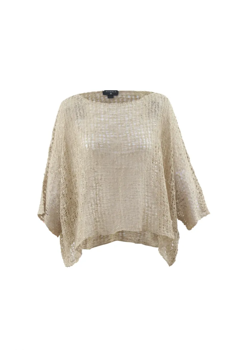 Marble Knit Top Sand