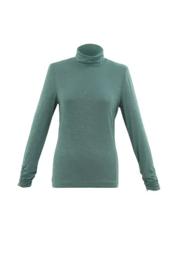 Marble Polo Neck Top Sea Foam 6400-223