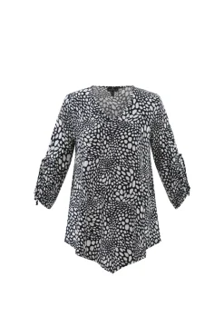 Marble Printed Tunic 7937_103 Navy