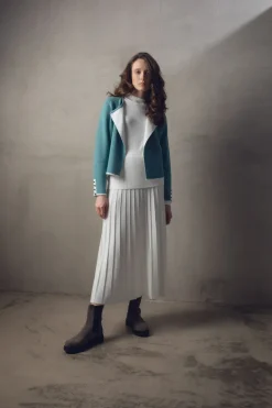 Marble Short Cardigan Sea Foam