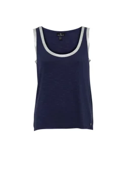 Marble Silver Trim Navy Vest