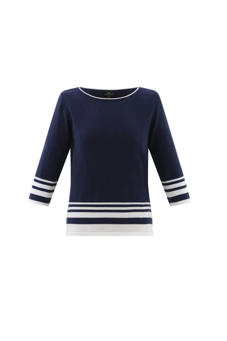 Marble Sweater 7826_103 Navy