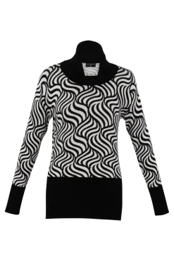 Marble Swirl Print Jumper Ivory