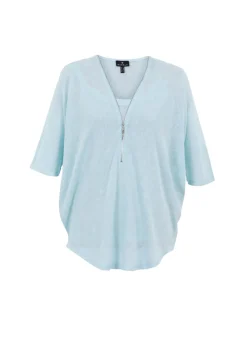 Marble Top with Vest Aqua