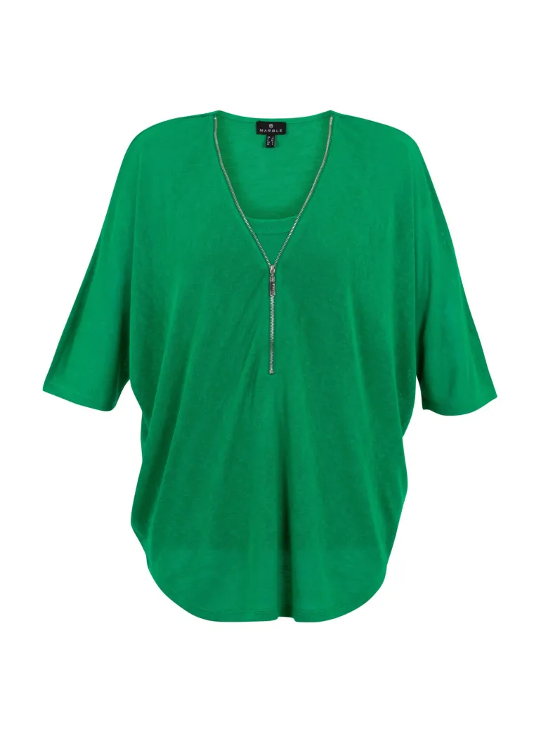 Marble Top with Vest Green