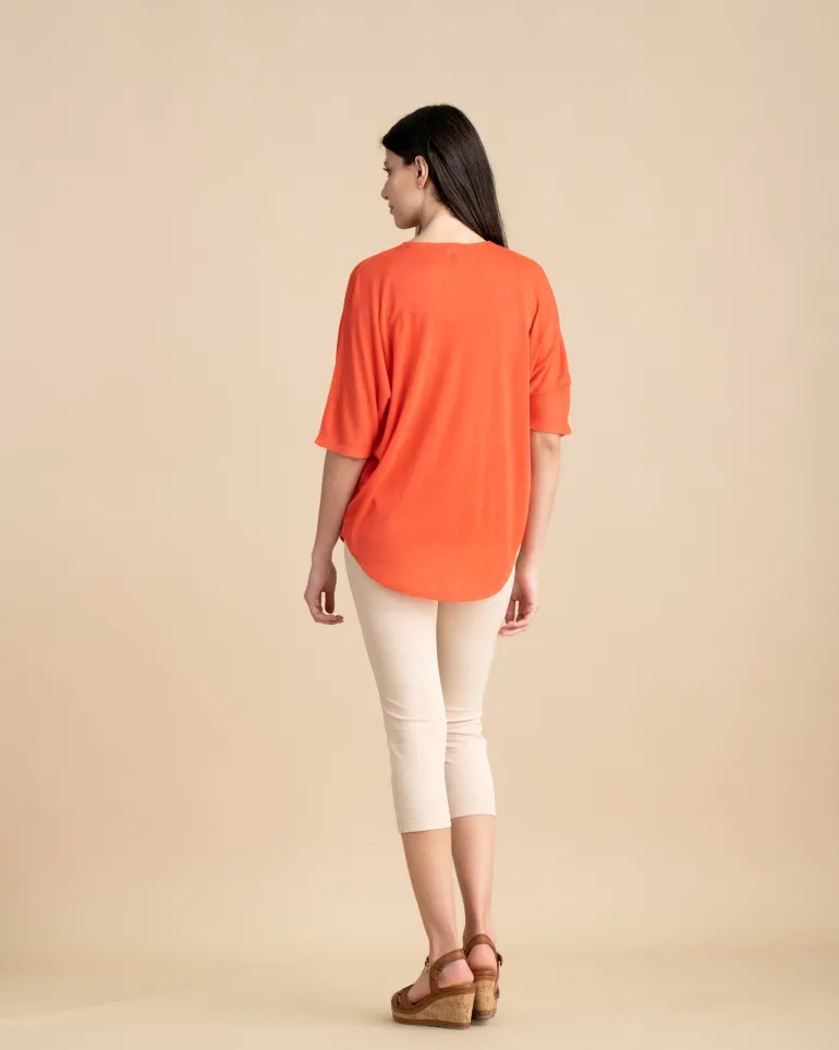 Marble Top with Vest Orange