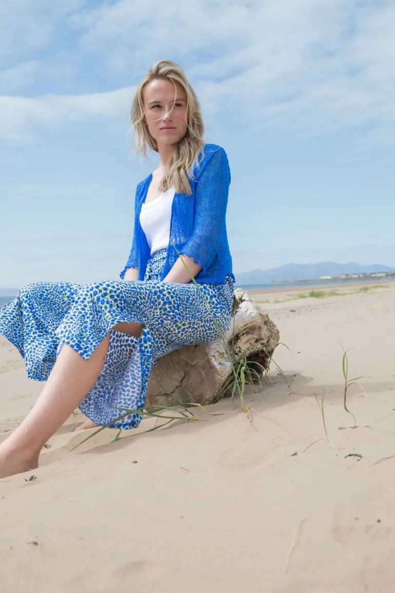 Marble Wide Trousers 7943_153 Blue
