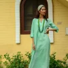 MAXI PLAIN TUNIC DRESS MINT