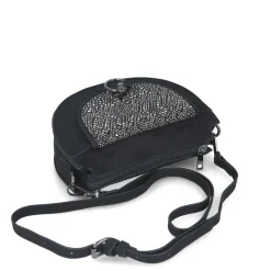 MENBUR BLACK CURVED SPARKLY BAG