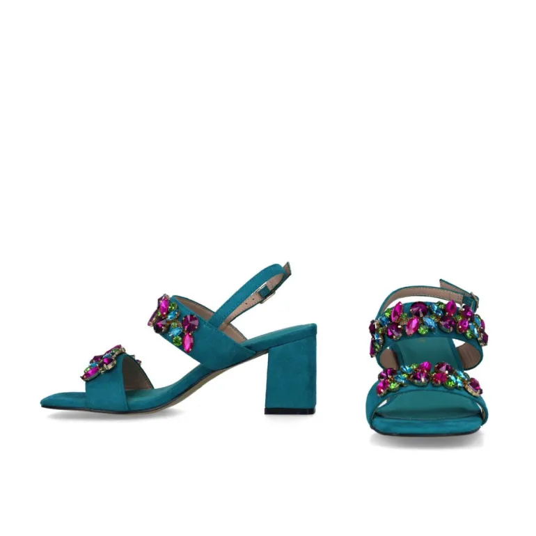 Menbur Block Sandals Peacock